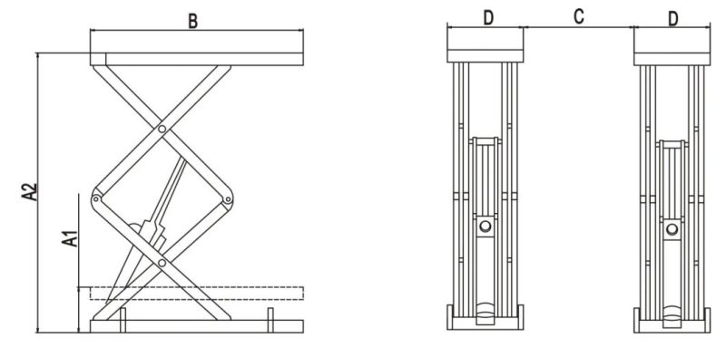 High Quality Electrical Hydraulic Ce Scissor Car Lift (SX08F)