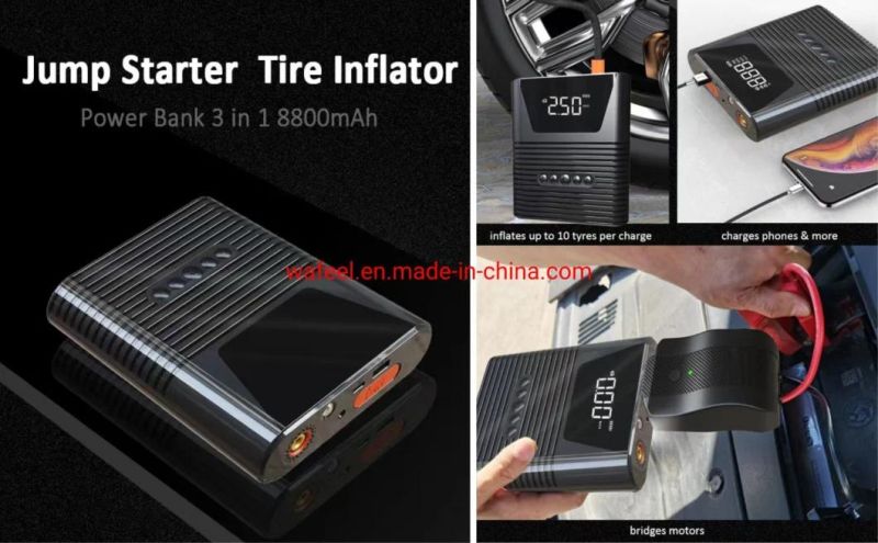 Car Battery Charger 12V Auto Battery Booster, 8800mAh 1000A Peak Power Bank LED Light Flashlight, Car Jump Starter