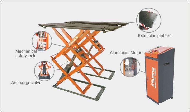 3.0 Tons Full Rise Scissor Lift on Ground /Auto Hoist / Elevator