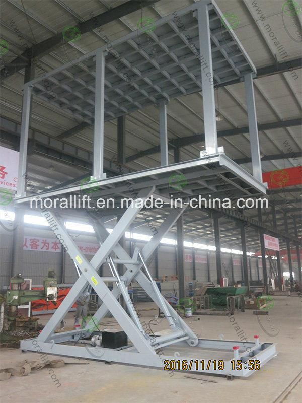 CE Certificated Double Deck Underground Car Lift Platform