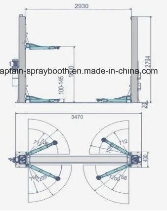 Ce Cheaper/Competitive/Low Price 2 Post Car Lift