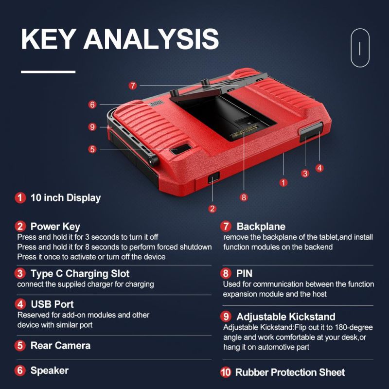 Ancel Ds700 OBD2 Diagnostic Tools Professional Full System Bi-Directional Control Af Adjust DPF Injector TPMS Automotive Scanner