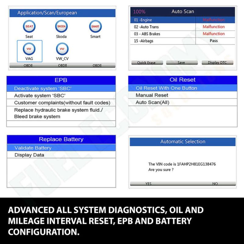 Vident Iauto700 Professional Car Full System Diagnostic Tool for Engine Oil Light Epb EPS ABS Airbag Reset Battery Configuration