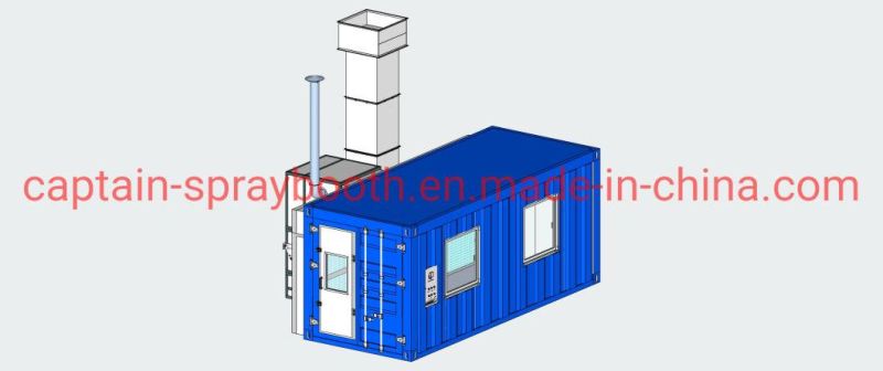 40hc Container Spray Booth Water Curtain Booth Baking Oven