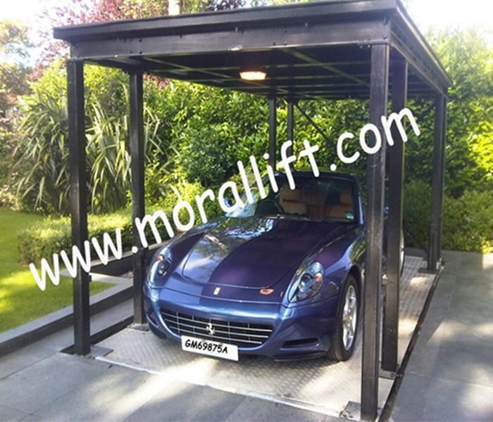 Car Hydraulic Scissor Parking Garage Lift with Roof