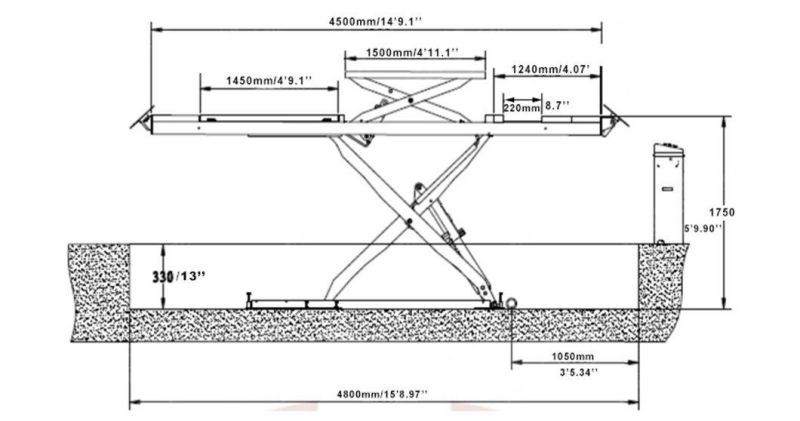 Automatic Scissor Lift Wheel Alignment Lift