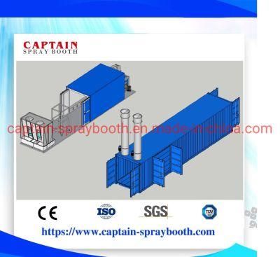 Customized 40hq Conatiner with Water Curtain Booth High Temperature Booth