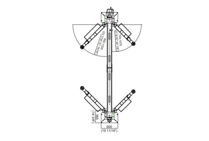 on-7214e/4.5 Clearfloor 2 Post Lift- Electrical Release and Dual Chain Drive Cylinders.