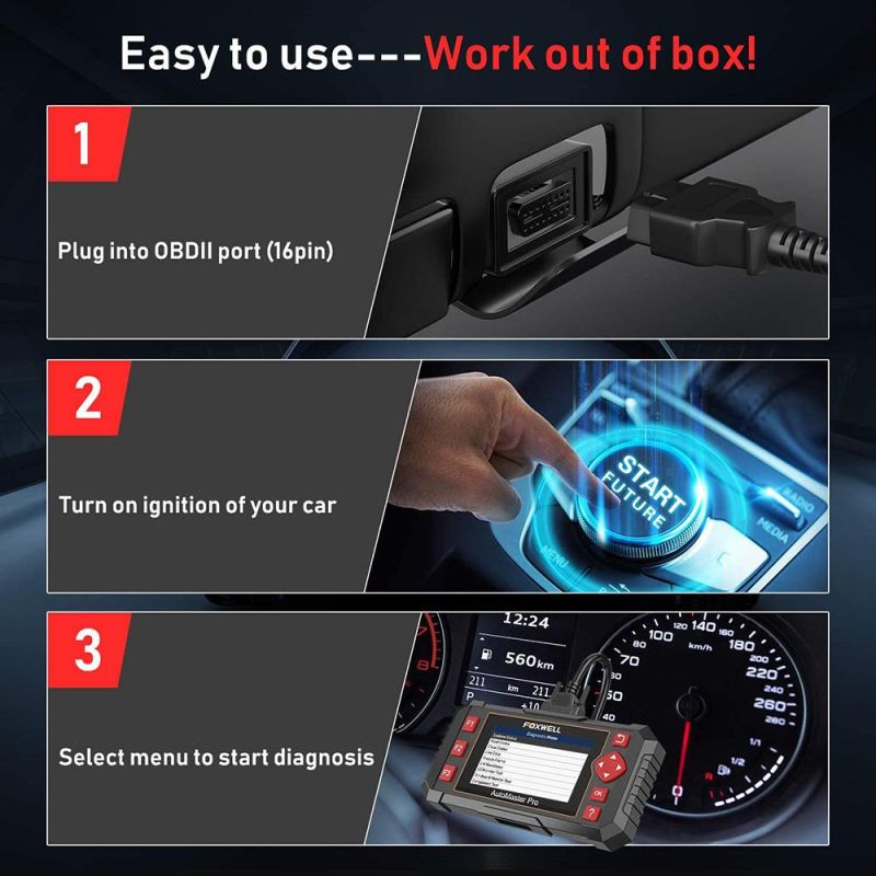 Foxwell Nt604 Elite OBD2 Diagnosis Tool Professional Automotive Scanner ABS Airbag at Engine Code Reader Car Automotive Tools