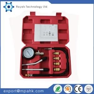 Car Engine Compression Test 9PC Truck Cylinder Pressure Gauge Tool