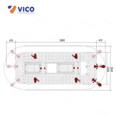 Vico Car Straightening System Auto Repair Bench Chassis Liner