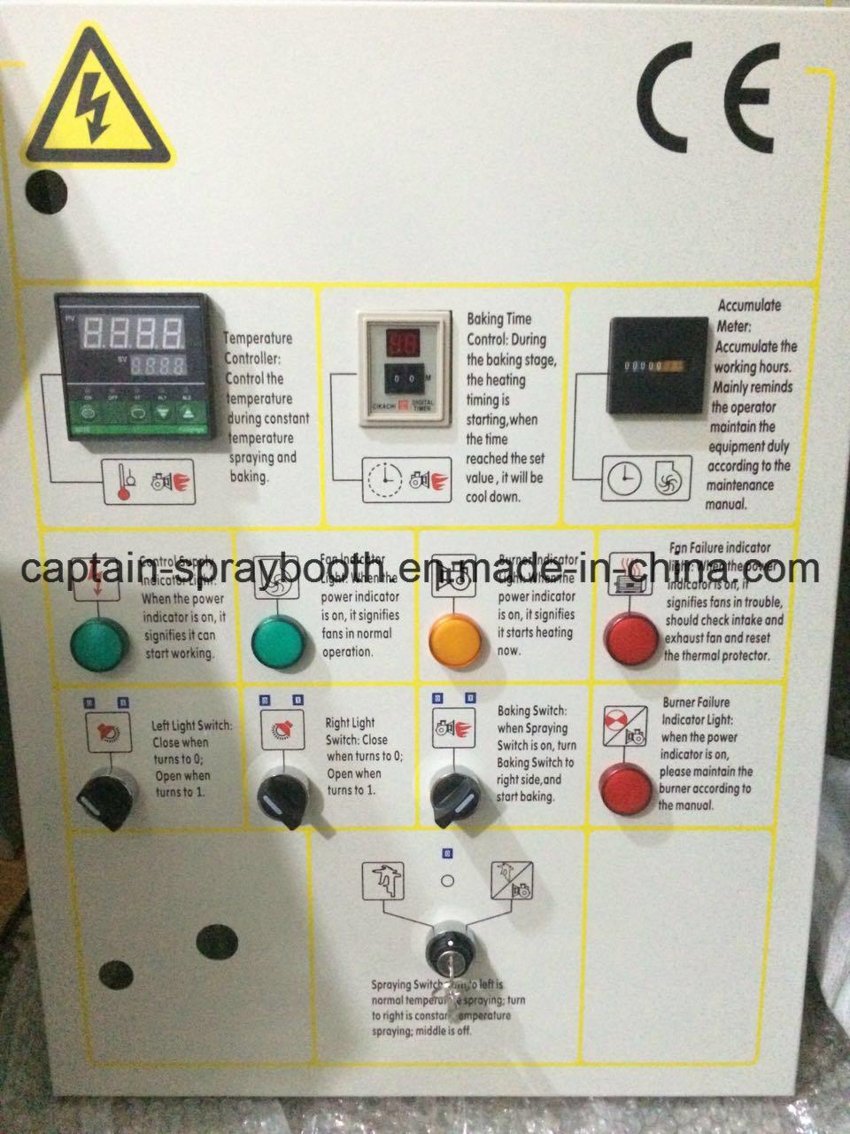 CE Certificated Car Spray Booth, Paint Booth Natural Gas Burner