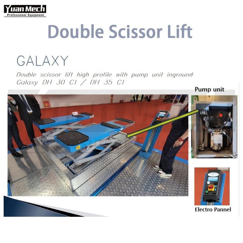 Double Scissor Lift High Profile with Unit Inground