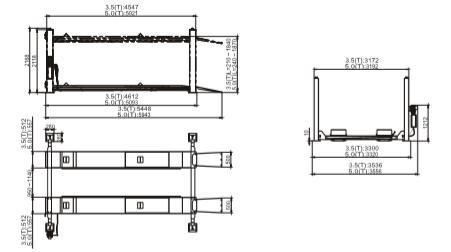 Custom Made Height Double Level Four Post Hydraulic Parking Lift