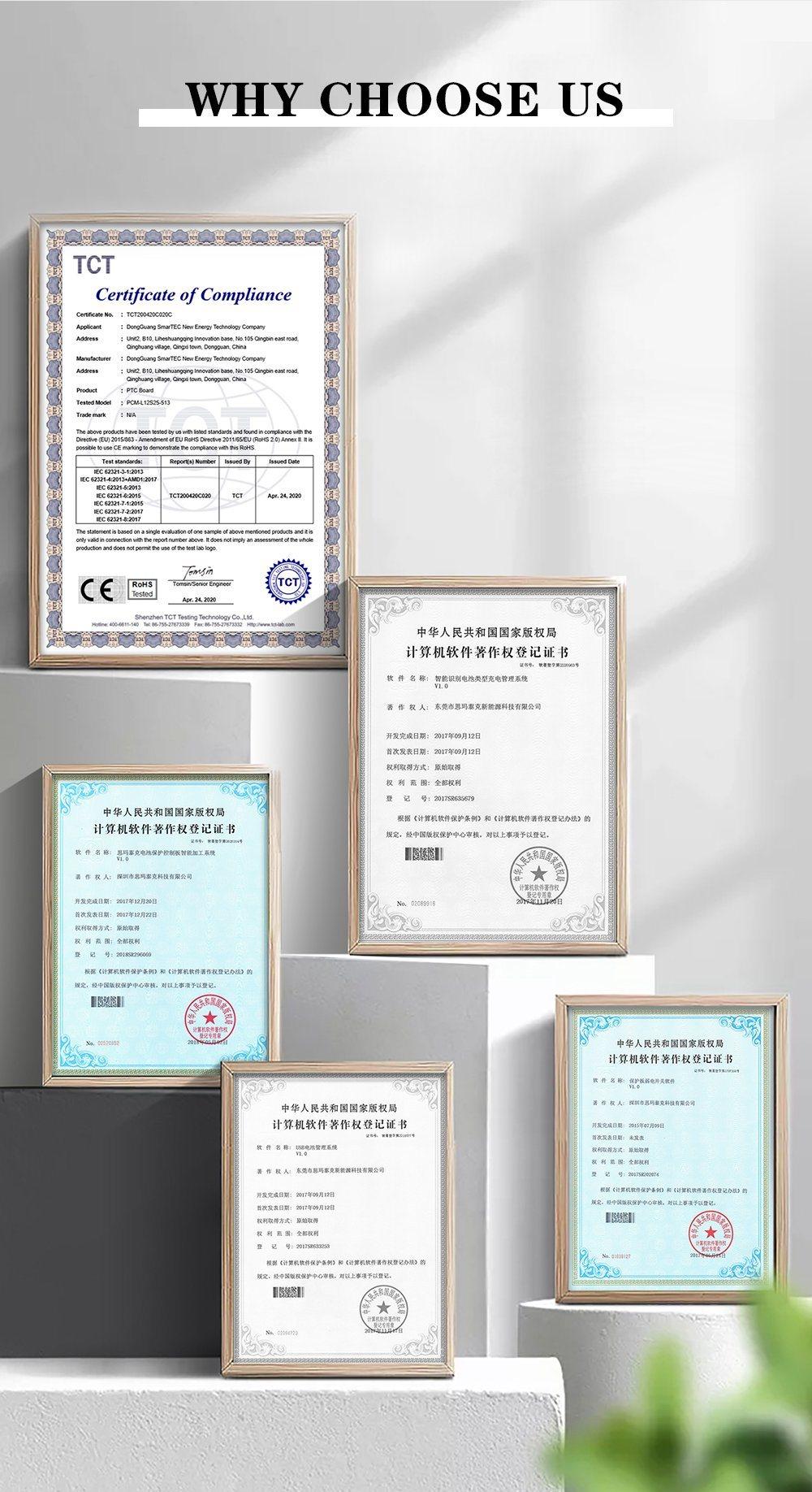 Smart BMS 4s 8s 10s 12s 14s 15s for LiFePO4 Battery 12V 24V 100A/120A/150A/200A with Bt/Uart/RS485/Canbus/Smbus and Cell Balance Function