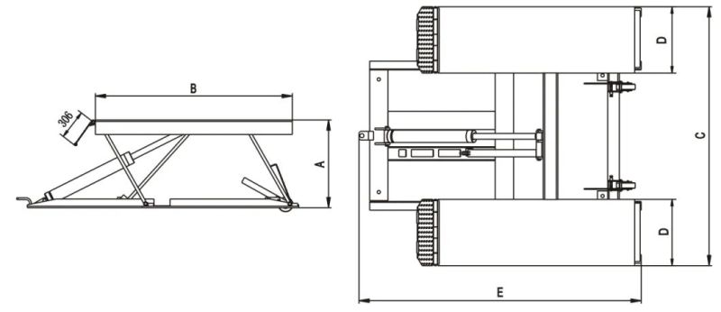 6000lbs Portable Low-Rise Car Lift (LR06)