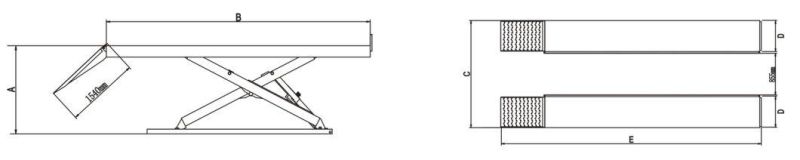 High Strength Reliable Garage Equipment Scissor Car Lift (PX09)