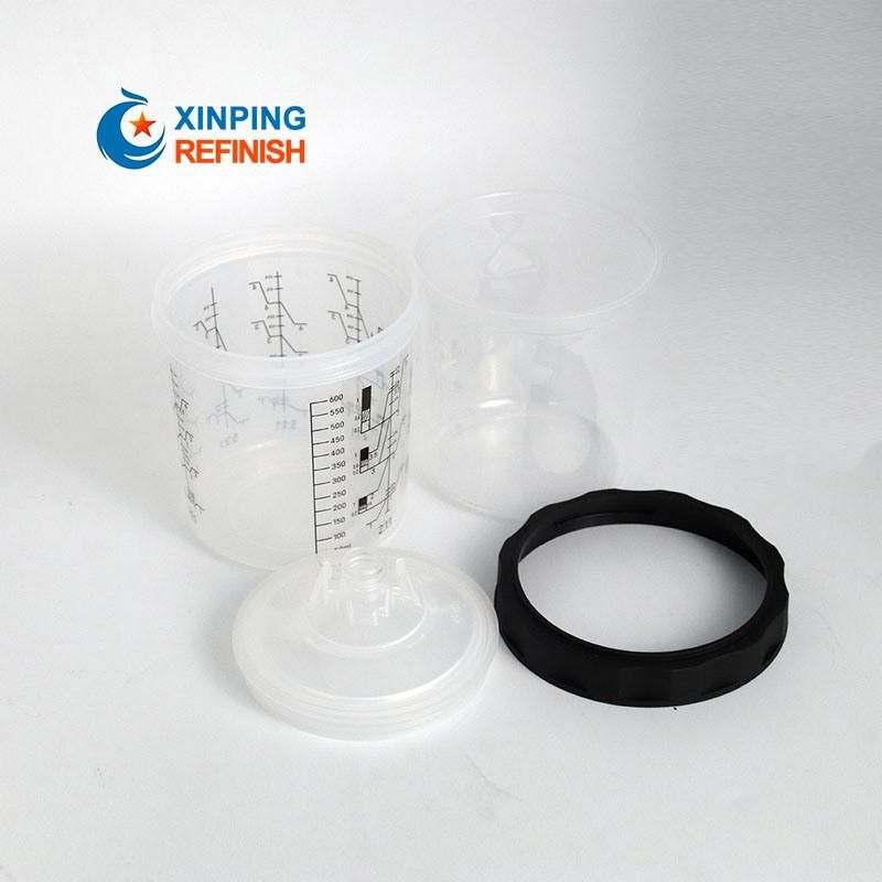 Factory Direct Sales 600ml 125mic Paint Measuring Cups with Sealing Rim for Spray Gun