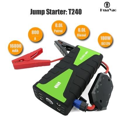 Portable Power Booster Car Battery Jump Starter 16800mAh 800A