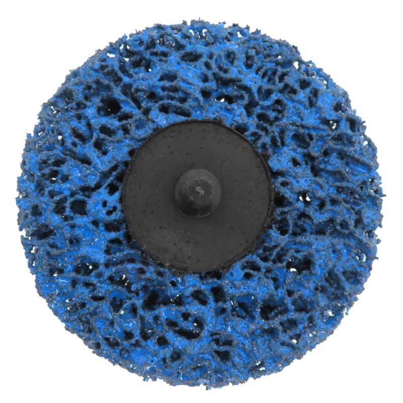 3" 75mm Quick Change Roll Lock Blue Fiber Drywall Glass Sanding Discs for Paint Rust Removal