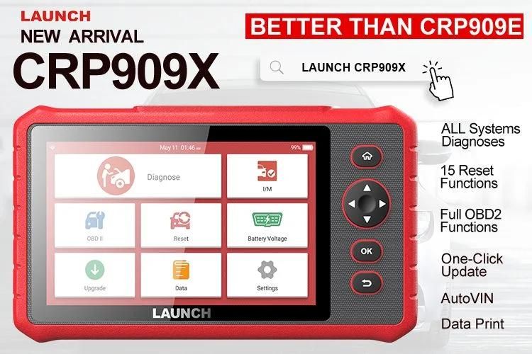 Launch X431 Crp 909X Launch X431 Full-System Diagnostic Tool Crp909 Obdii