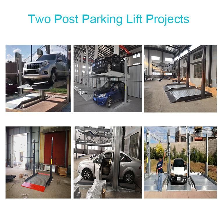 Automatic Shared Column 2 Layers Car Parking Lift with CE