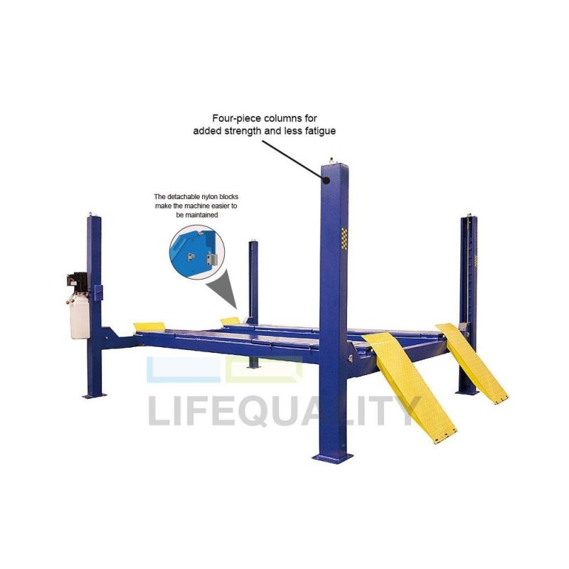 China Car Auto Wheel Alignment 4 Four Post Car Lift