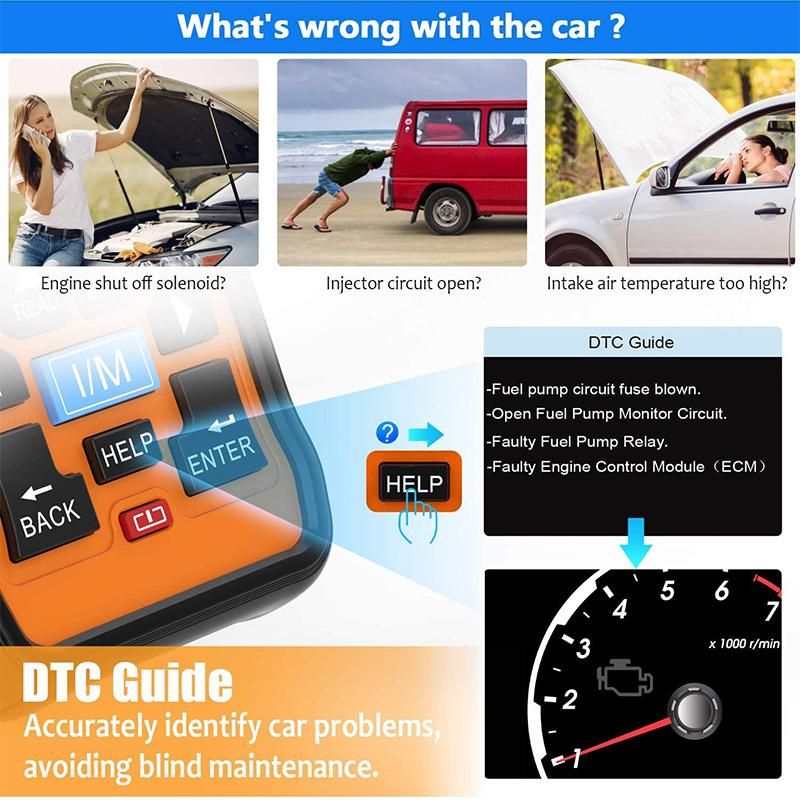 OBD2 Scanner Professional Mechanic Obdii Diagnostic Code Reader Tool for Check Engine Light