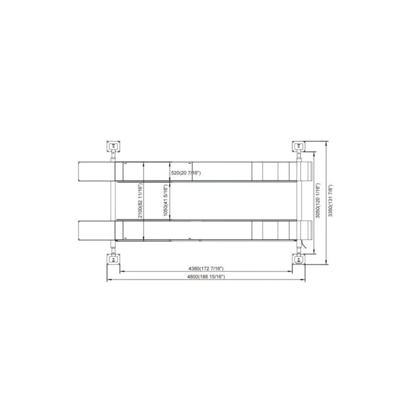 Car Hoist Lifter 4 Post Car Lift Car Post Lift Auto Lifting Equipment