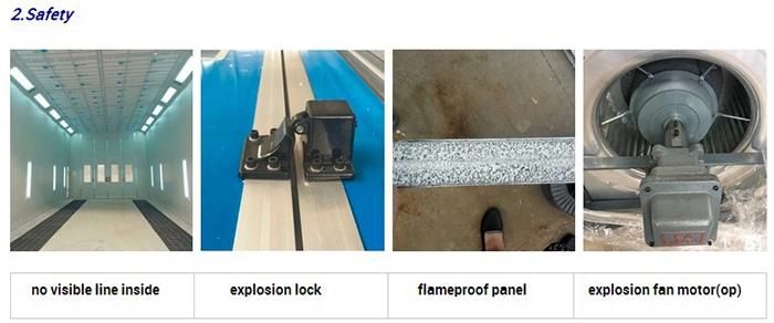 Car Spray Booth with Options of Electric Heat and Diesel Heat Types