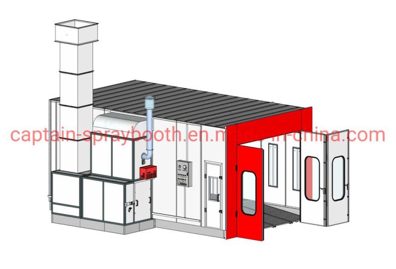 Oil Heating Build-in Ramp Auto Spray Booth /Paint Booth / Paint Cabinet