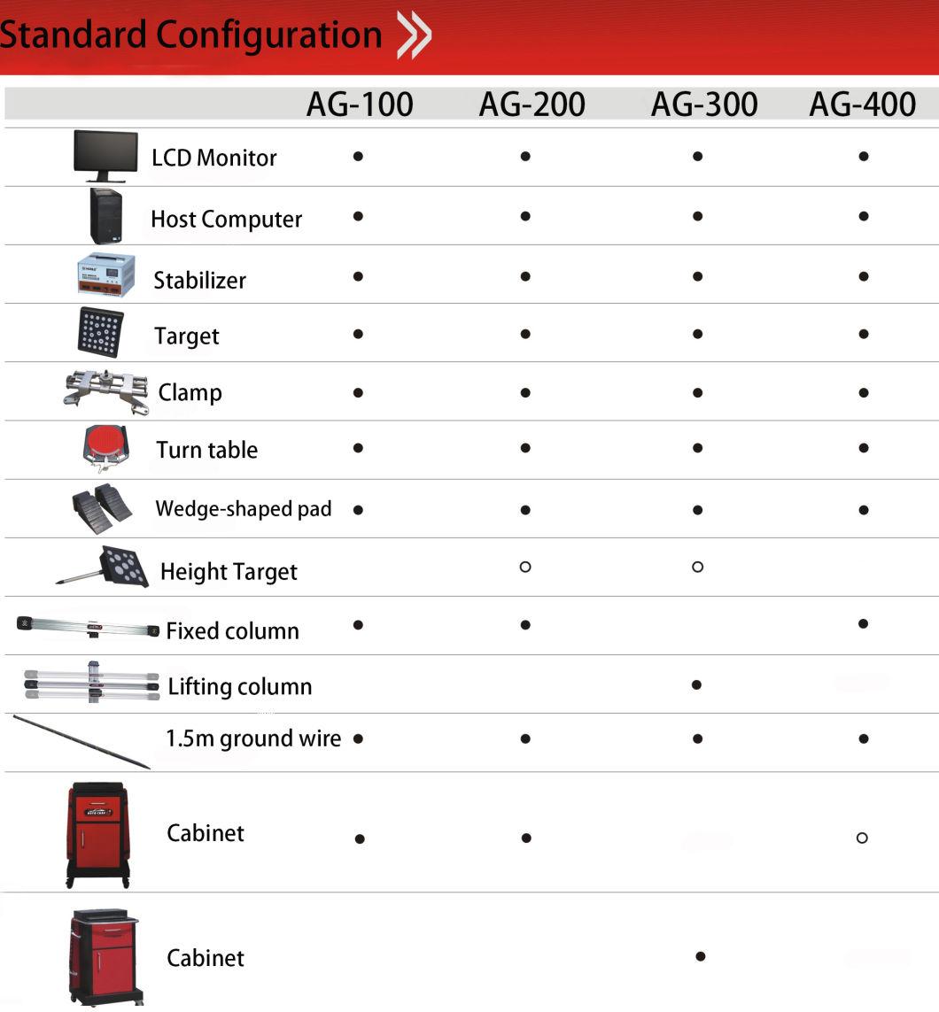 Ce Approved Automatic 3D Wheel Aligner / Tire Garage Equipment