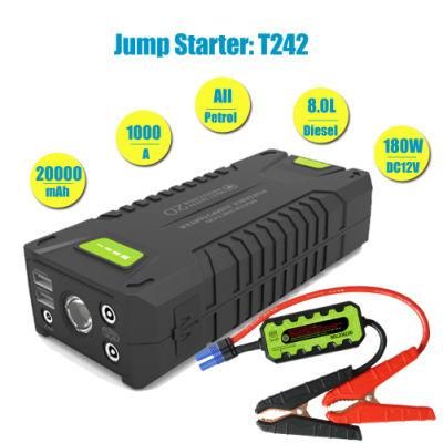 Factory Price Emergency Portable Mini Car Jump Starter 20000mAh