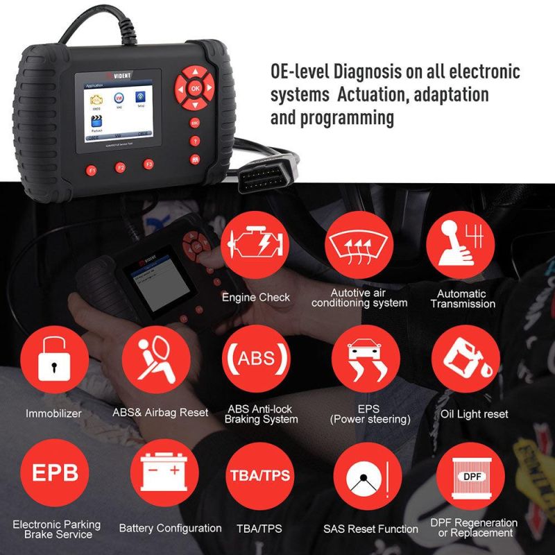 Vident Ilink400 Full System Scan Tool Single Make Support ABS/SRS/Epb//DPF Regeneration/Oil Reset