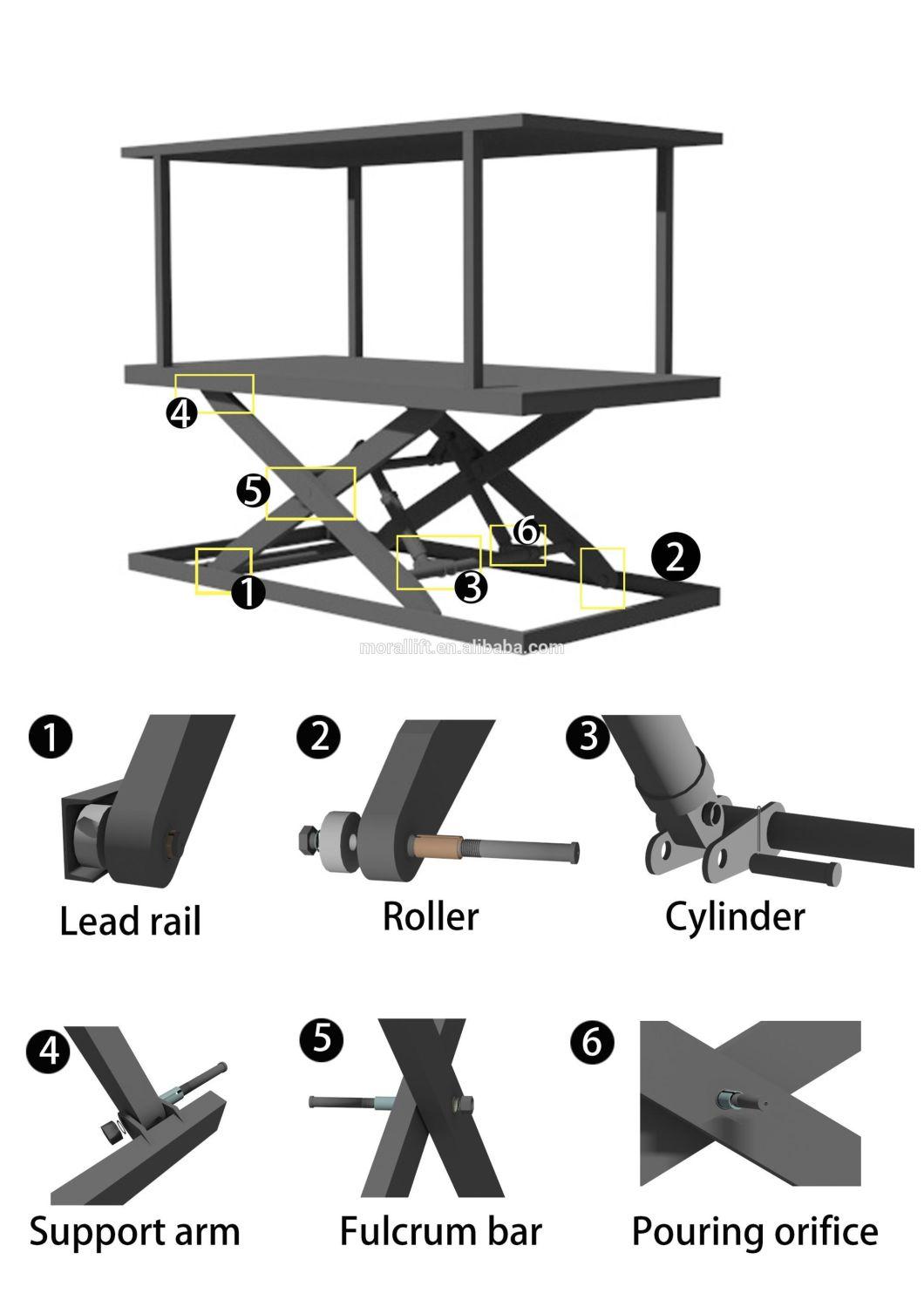 3000kg Electric Scissor Lift for Parking Lot with Double Deck