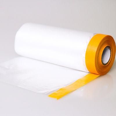 Plastic Covering Auto Paint Masking Tape with Film Protective Automotive Pre Folded Pre Taped Painting Overspray Masking Film