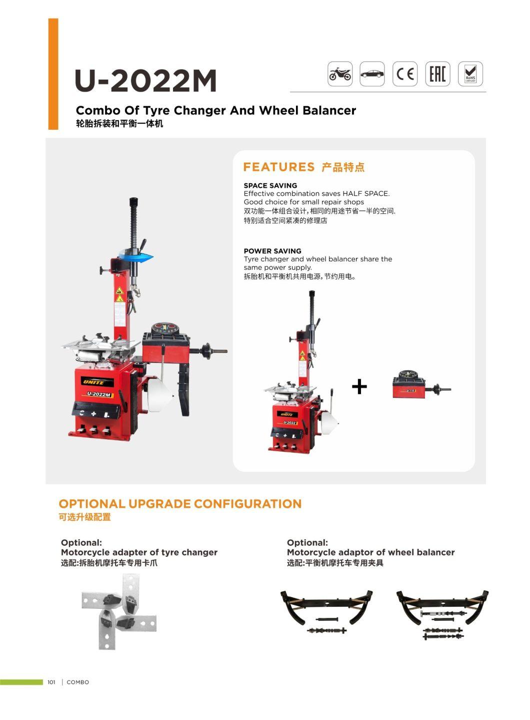 Combo U-2022m Tyre Changer and Wheel Balancer Combo for Home Repair Workshop