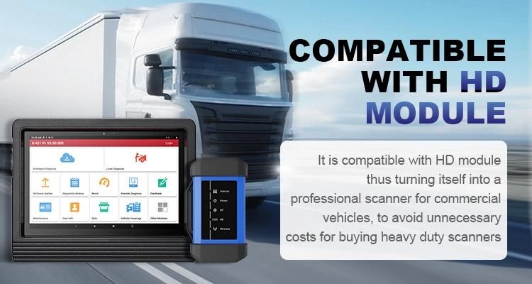 2022 Launch X431 V+- Professional Vehicle Diagnostic Tool for All Cars, Can Support Diagnosing Heavy Duty Trucks with Extra X-431 HD Module