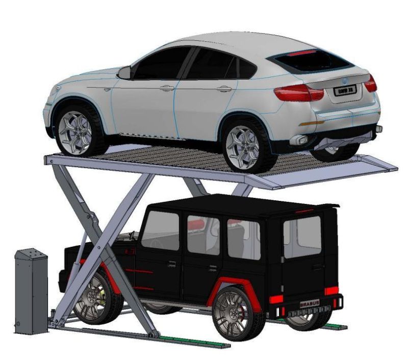 Double Level Parking Lift Car Scissor Hoist