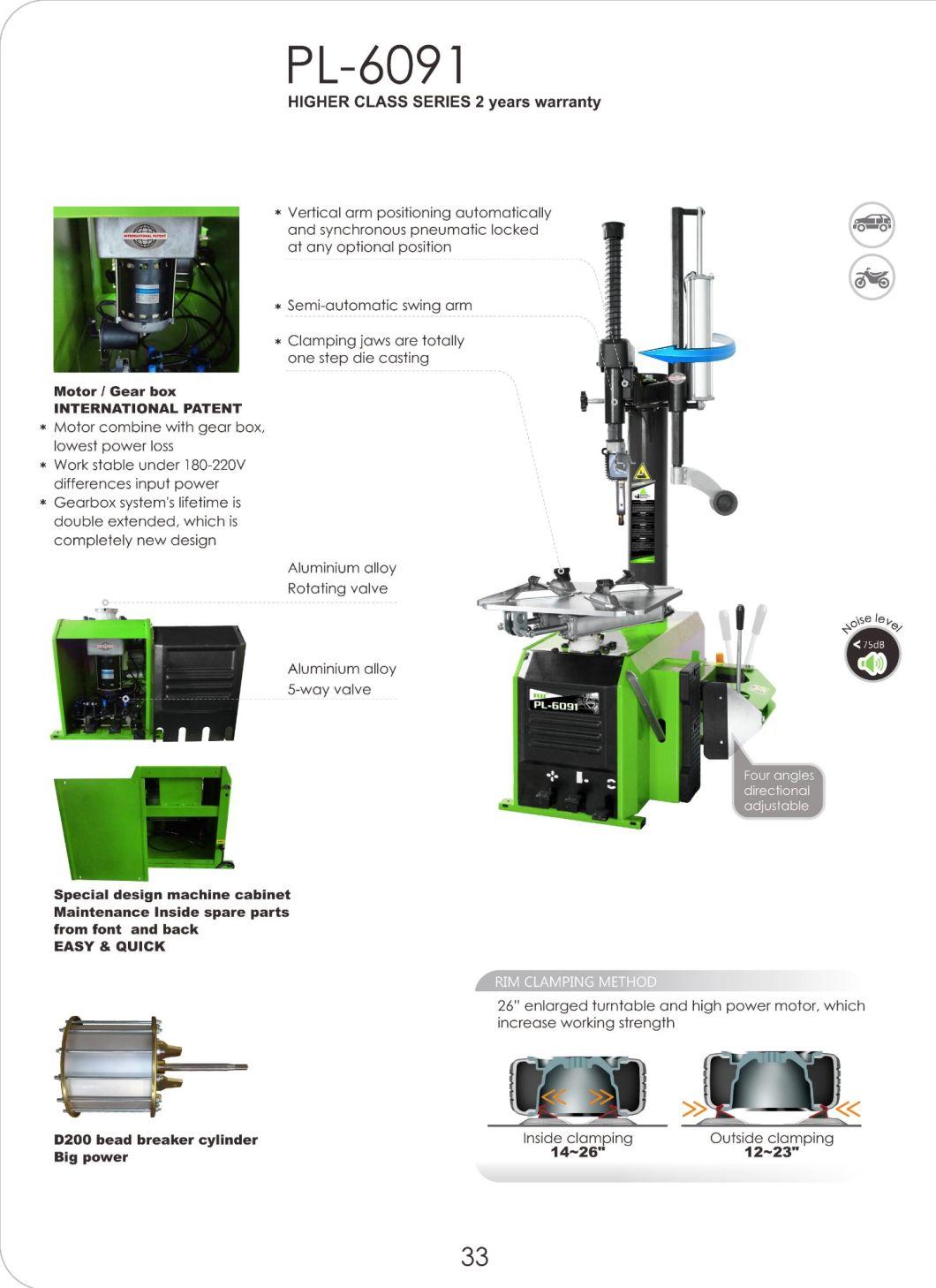 Puli New Semi Automatic Swing Arm Tyre Changer CE Price Pl-6091 Auto Maintenance Repair Equipment on Sale