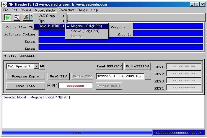 Renault Pin Code Reading Key Programming