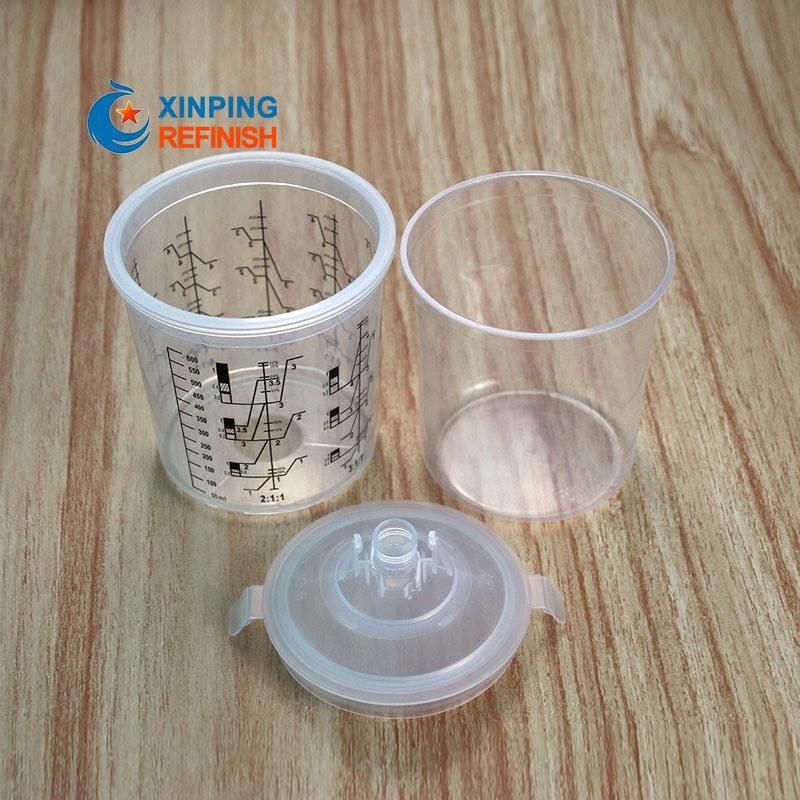 Wholesale Car Clear Plastic Paint Mixing Cup Pressure Cup Airless Paint Sprayer Cup