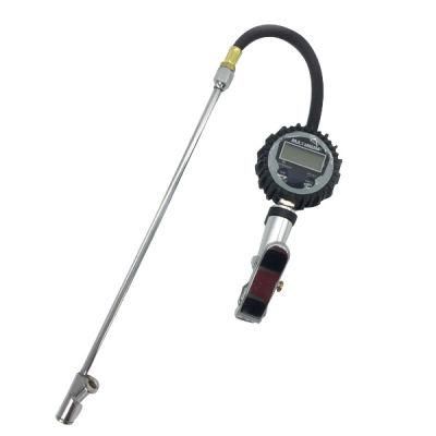 Digital Tire Inflator Gauge with Long Chuck Hose