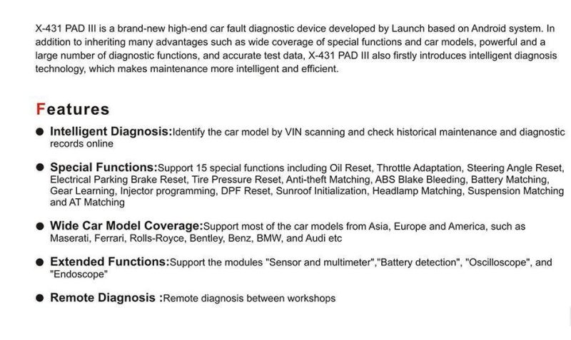 Launch X431 Padiii Full Diagnostic Tool with WiFi