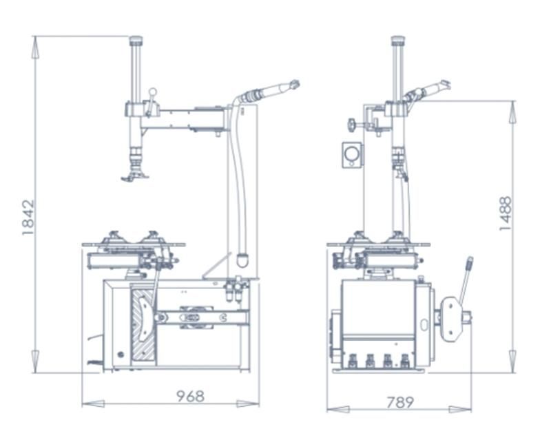 Car Workshop Equipment Swing Arm Tire Changer Machine