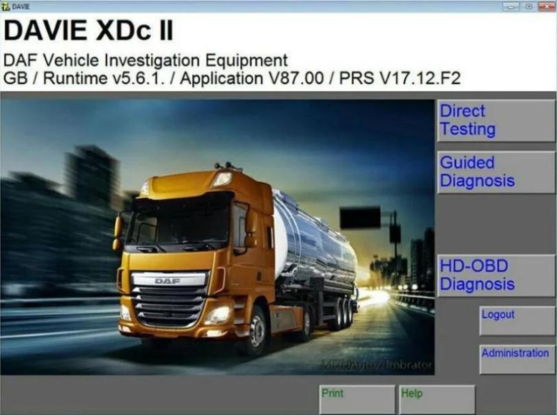 Original Daf Vci-560 Vci560 Kit Daf Truck Diagnostic Tool with WiFi