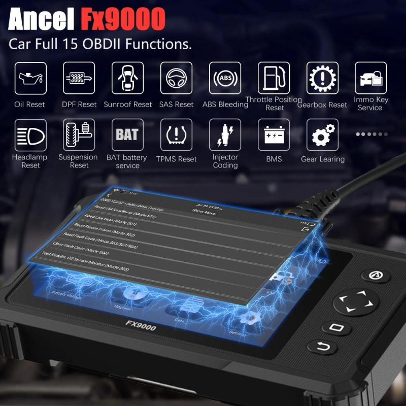 Ancel Fx9000 All System OBD2 Scanner DPF ABS Epb IMMO Oil TPS Diagnostic Tool