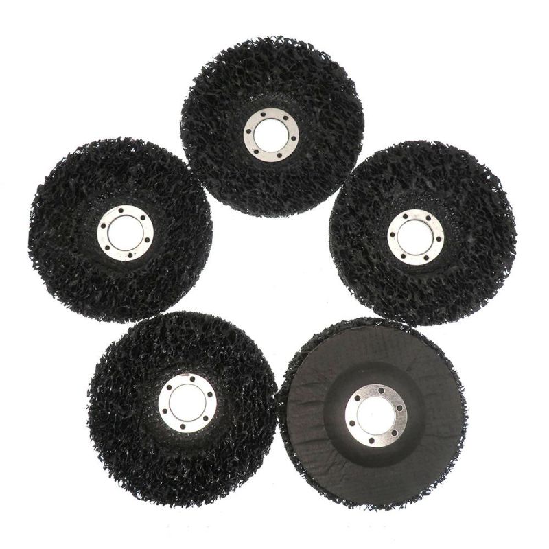 4.5 Inch 115mm Black Quick Change Roll Lock Strip & Clean Medium Prep Pad Discs for Paint Removal