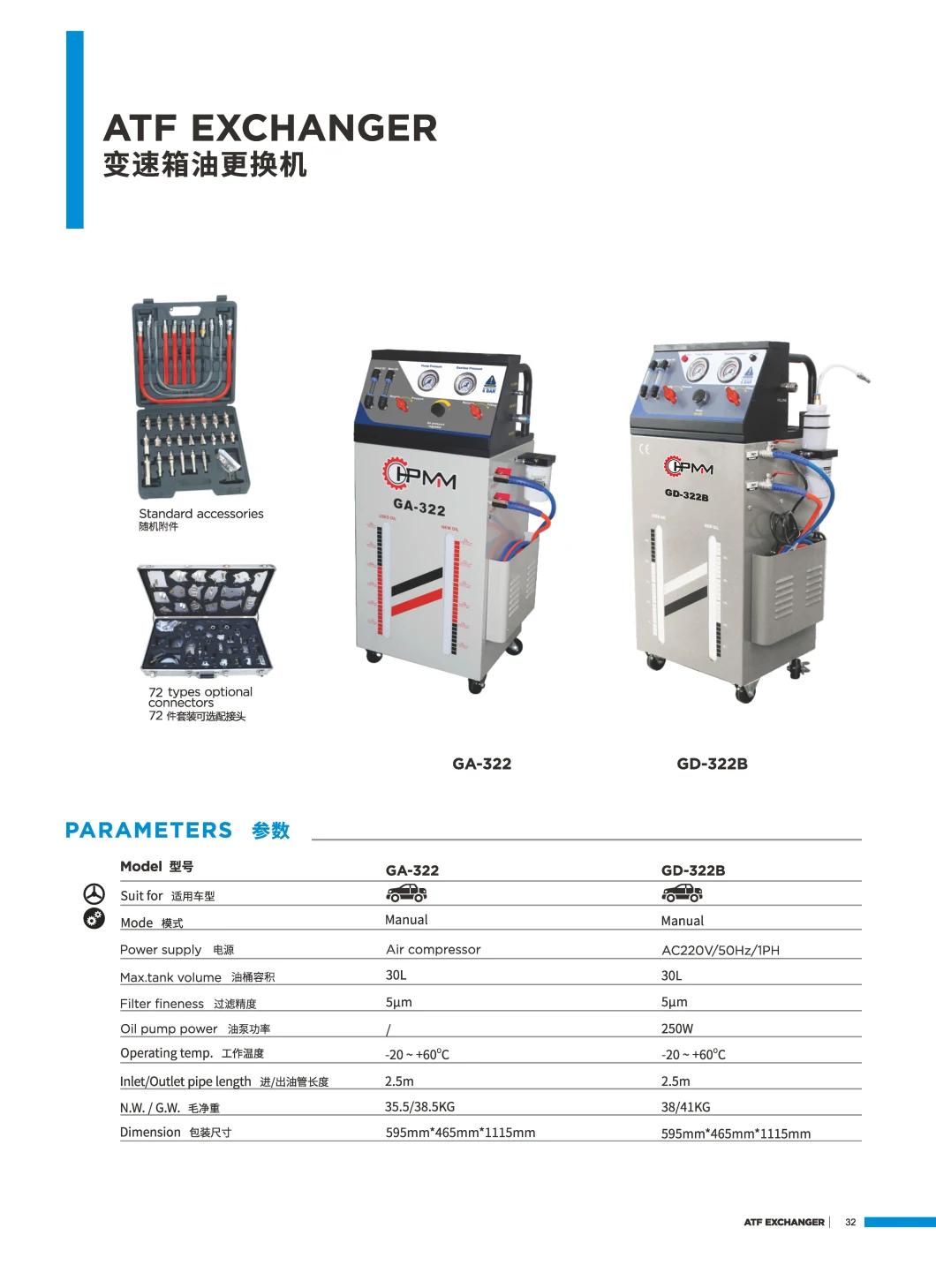 Ga-322 Atf Exchanger Oil Exchange Flush Cleaning Machine Engine Fuel System Flush