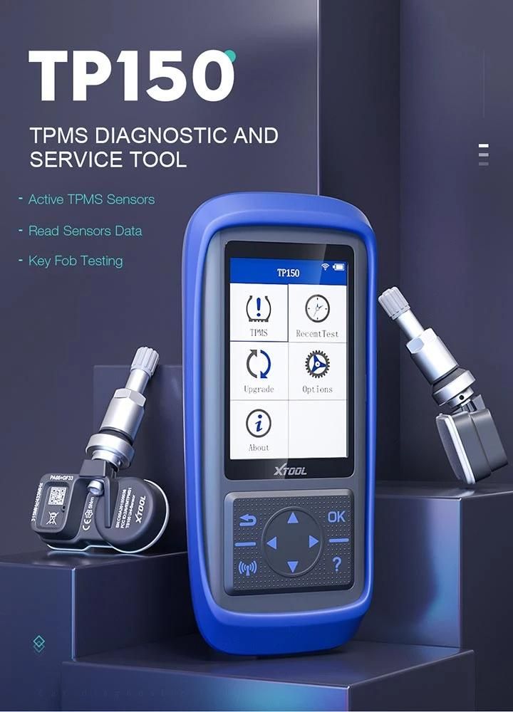 Xtool Tp150 Tire Pressure Monitoring System OBD2 TPMS Scanner Tool with 315&433 MHz Sensor